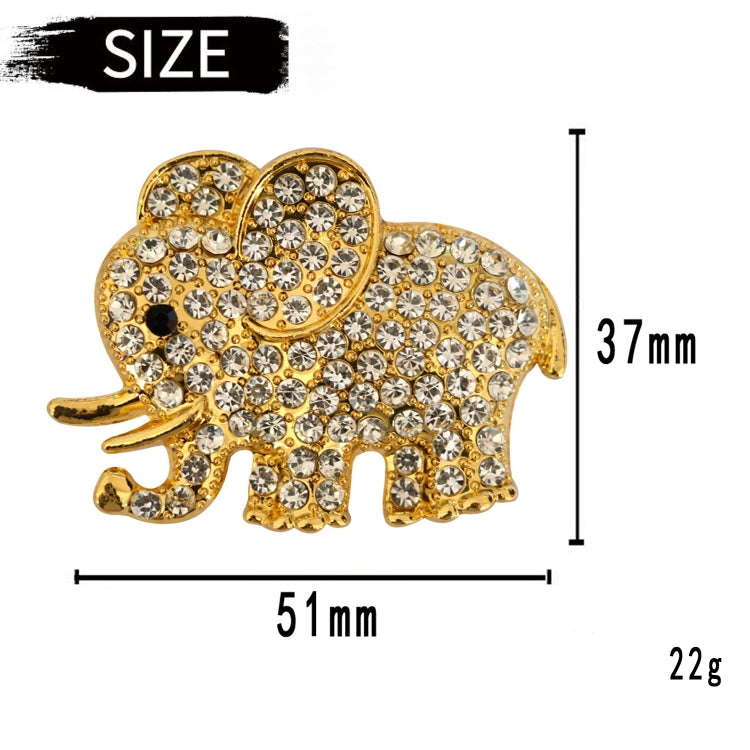 Metal Rhinestone Elephant Car Air Vent Aromatherapy Clip(Silver) by buy2fix