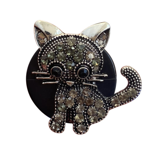 Retro Cute Kitten Car Air Vent Aromatherapy Ornaments(Grey) by buy2fix