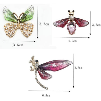 3pcs/set Metal Butterfly Dragonfly Bee Car Air Vent Aromatherapy Decorative Clip(Blue) - Air Freshener by buy2fix | Online Shopping UK | buy2fix