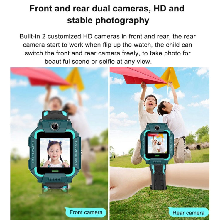 Q19 1.44-inch 2G Network 360-degree Rotating Positioning Camera Smart Waterproof Children Calling Watch(Green) by buy2fix