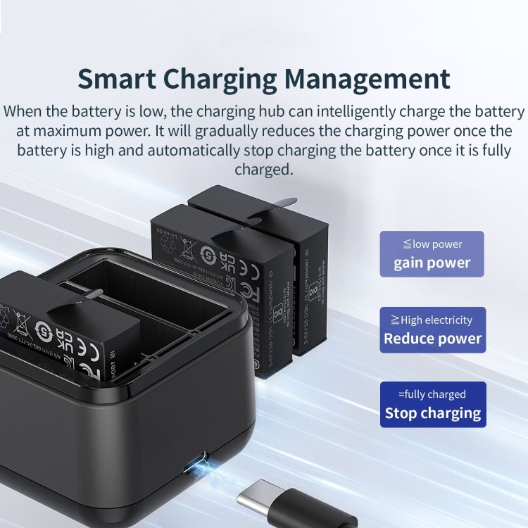 For Insta360 Ace Pro / Ace aMagisn 3 Slots Battery Charger Charging Hub by aMagisn