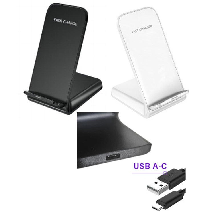 15W Desktop Wireless Charger Mobile Phone Wireless Fast Charging Bracket(Black) by buy2fix