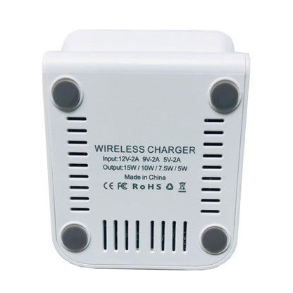 15W Desktop Wireless Charger Mobile Phone Wireless Fast Charging Bracket(Black) by buy2fix