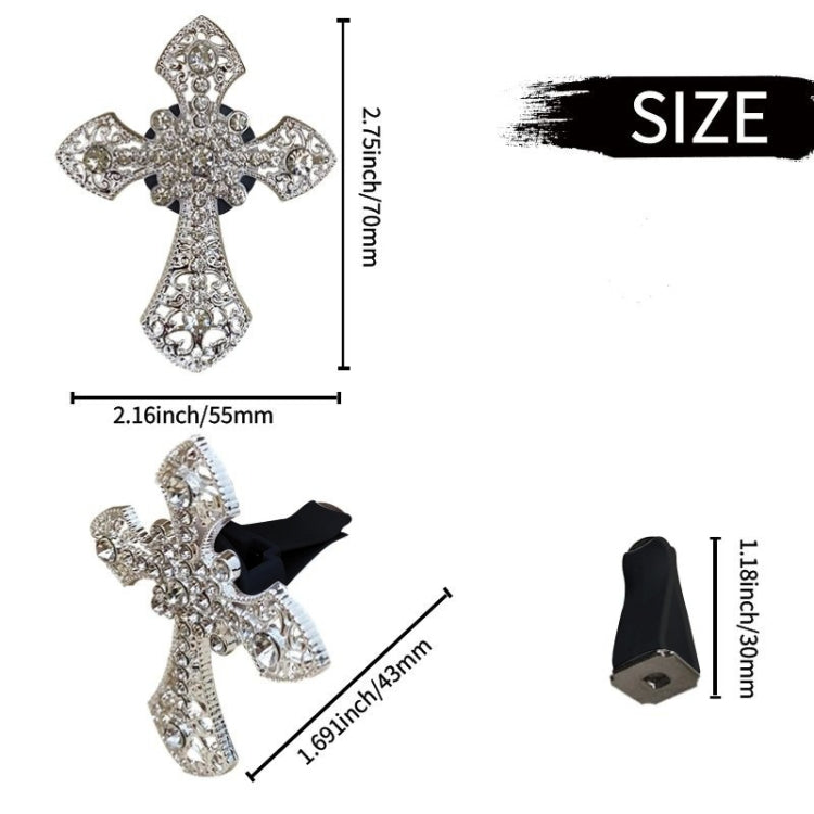 Metal Cross Car Air Outlet Decorative Aromatherapy Clip(Black) by buy2fix