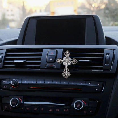 Metal Cross Car Air Outlet Decorative Aromatherapy Clip(Gold) by buy2fix