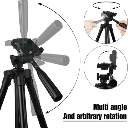 Portable Aluminum DSLR Camera Live Tripod Photography Retractable Landing Bracket, Specification: 130cm Tripod+Clip+Bag by buy2fix