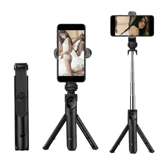 XT09 Live Cell Phone Tripod Selfie Stick Bracket Bluetooth Selfie Stick(White) - Selfie Sticks by buy2fix | Online Shopping UK | buy2fix