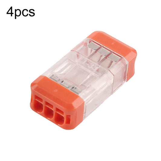 4pcs Direct Insertion Of Quick Terminal Block Wire Connector Clamps, Model: NC-33 - Connectors & Terminals by buy2fix | Online Shopping UK | buy2fix