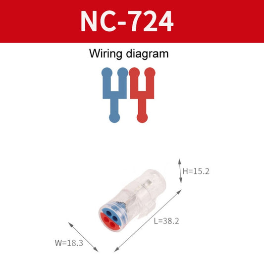 4pcs Direct Insertion Of Quick Terminal Block Wire Connector Clamps, Model: NC-724 - Connectors & Terminals by buy2fix | Online Shopping UK | buy2fix