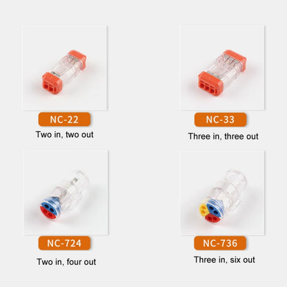 4pcs Direct Insertion Of Quick Terminal Block Wire Connector Clamps, Model: NC-736 - Connectors & Terminals by buy2fix | Online Shopping UK | buy2fix