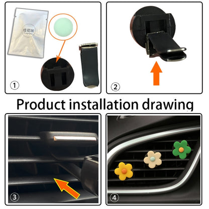 Five-Petal Flower Car Air Vent Aromatherapy Clip, Size: Scented version(Random Color Delivery) by buy2fix