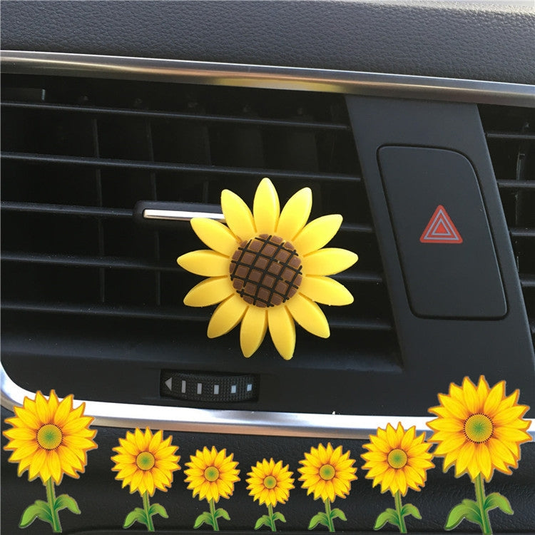 Sunflower Car Air Vent Aromatherapy Decorative Clip, Color: Large Sunflower by buy2fix
