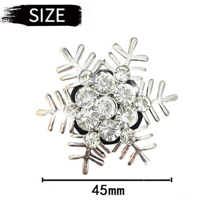 Rhinestone Metal Snowflake Car Air Vent Aromatherapy Decorative Clip(Silver) by buy2fix