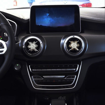 Rhinestone Metal Snowflake Car Air Vent Aromatherapy Decorative Clip(Silver) by buy2fix