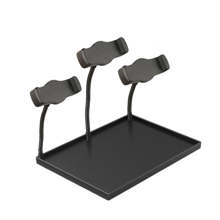 Cell Phone Live Stands Microphone Sound Card Tray Multifunctional Shelf Pallet, Specification: Tray+3 Camera Position - Stand by buy2fix | Online Shopping UK | buy2fix
