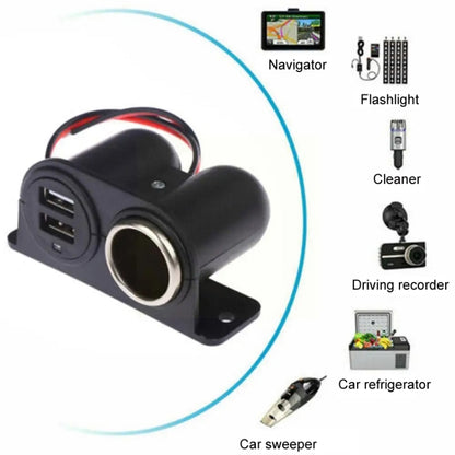 Car Charger Dual USB 3.1A/3100mA Modified With Cigarette Lighter(Bag+Screw) - DIY Modified Charger by buy2fix | Online Shopping UK | buy2fix