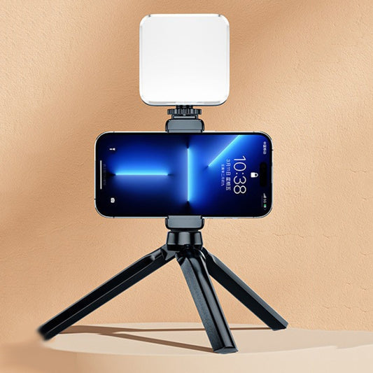 Portable Phone Desktop Live Fill Light Mini Pocket Light Shooting Camera Fill Lamp, Style: Standard White Light With Tripod+Hot Boot+Clip by buy2fix