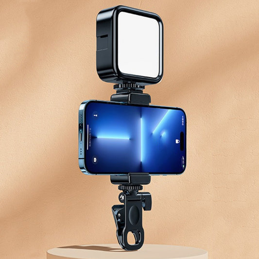 Portable Phone Desktop Live Fill Light Mini Pocket Light Shooting Camera Fill Lamp, Style: RGB Full Color With Hot Boots+Clip by buy2fix