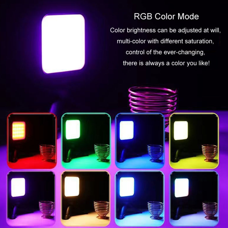Portable Phone Desktop Live Fill Light Mini Pocket Light Shooting Camera Fill Lamp, Style: RGB Full Color With Hot Boots+Clip -  by buy2fix | Online Shopping UK | buy2fix