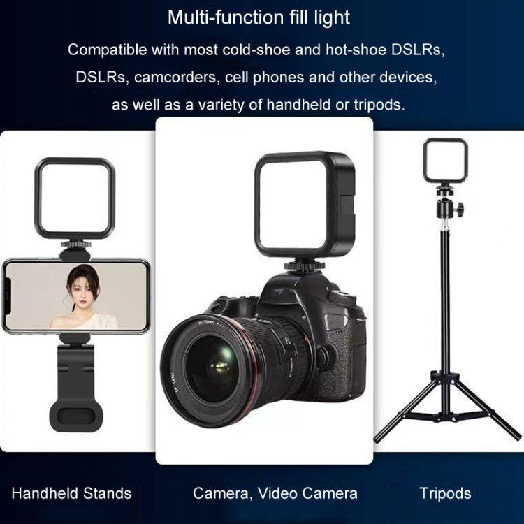 Portable Phone Desktop Live Fill Light Mini Pocket Light Shooting Camera Fill Lamp, Style: RGB Full Color With Hot Boots+Clip -  by buy2fix | Online Shopping UK | buy2fix