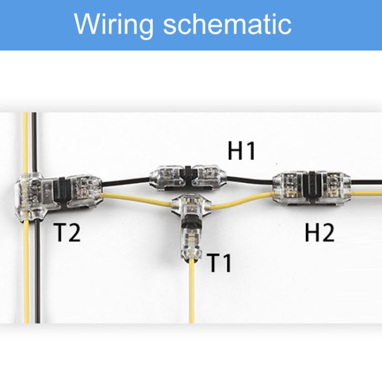 Straight Plug Quick Terminal Block No Strip Multifunctional Wire Connector, Model: H2 - Connectors & Terminals by buy2fix | Online Shopping UK | buy2fix