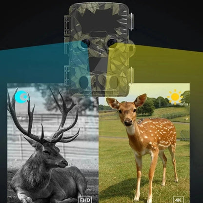 H8201 4K Dual Lens Infrared Camera 32MP HD Night Vision Monitoring Animal Field Outdoor Camera(Camouflage) by buy2fix