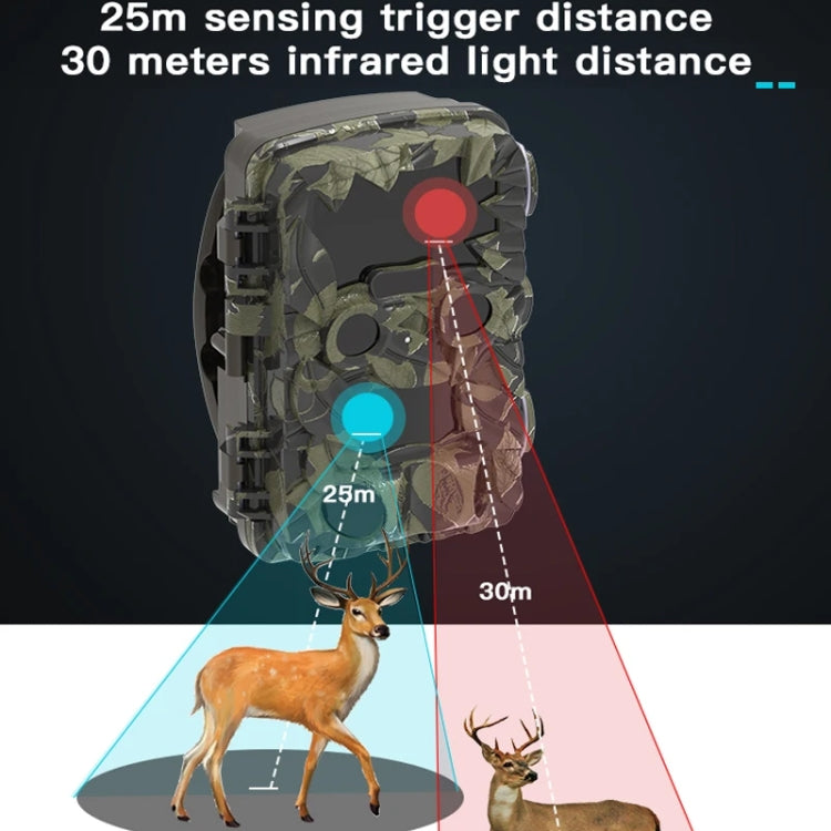 H8201 4K Dual Lens Infrared Camera 32MP HD Night Vision Monitoring Animal Field Outdoor Camera(Camouflage) by buy2fix