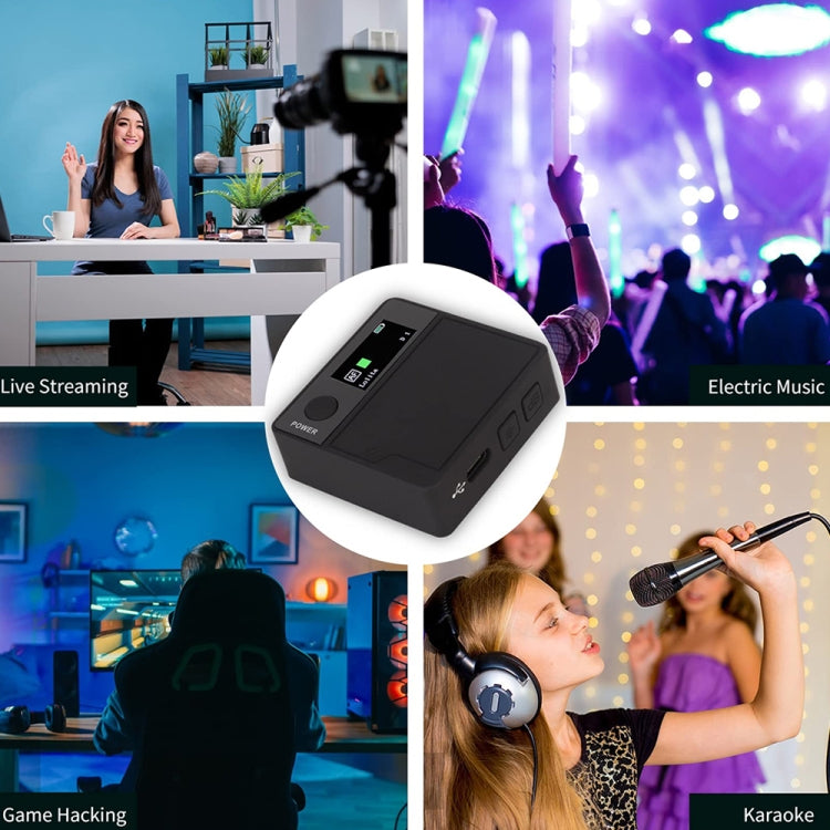 A9 Mobile Phone Computer Live Recording Mini Color Screen Display Sound Card Voice Changer, Spec: English Set - Live Sound Effects Processors by buy2fix | Online Shopping UK | buy2fix