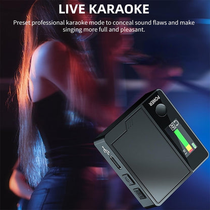 A9 Mobile Phone Computer Live Recording Mini Color Screen Display Sound Card Voice Changer, Spec: English Set - Live Sound Effects Processors by buy2fix | Online Shopping UK | buy2fix
