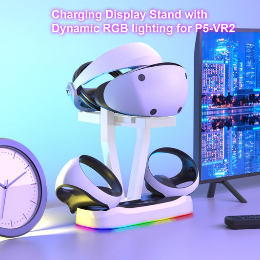 JYS-P5155 For PlayStation VR 2 Magnetic Charging Base With RGB Light VR Glasses Storage Rack Game Accessories - VR Accessories by buy2fix | Online Shopping UK | buy2fix