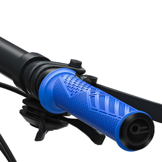 ENLEE 1pair Silicone Bicycle Covers Lockable Cycling Grips With Handlebar Blocking(Blue) - Bicycle Grips by ENLEE | Online Shopping UK | buy2fix
