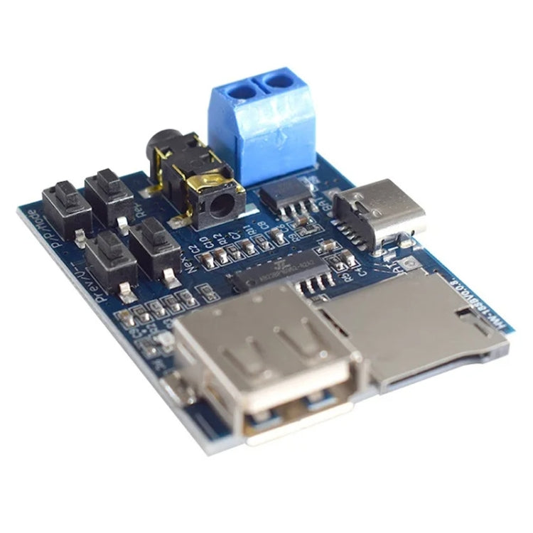 MP3 Lossless Decoder Board Decoder TF Card USB Flash Drive MP3 Decoding Player Module With Amplifier, Interface: Type-C - Breadboard / Amplifier Board by buy2fix | Online Shopping UK | buy2fix