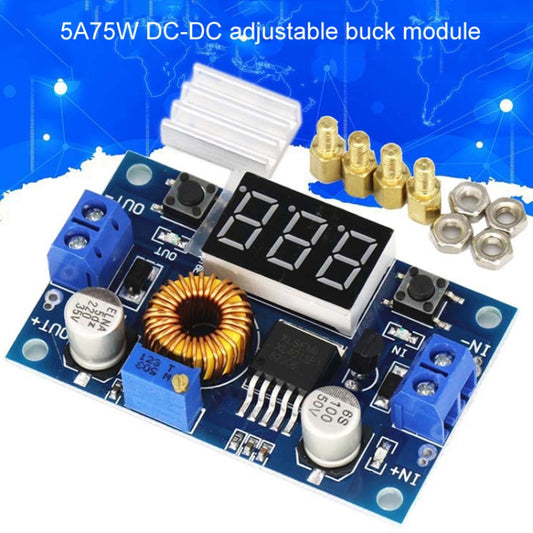 XL4015E 5A 75W DC-DC Adjustable Step-Down Module Regulated Power Supply Module With Voltage Display - Power Module by buy2fix | Online Shopping UK | buy2fix