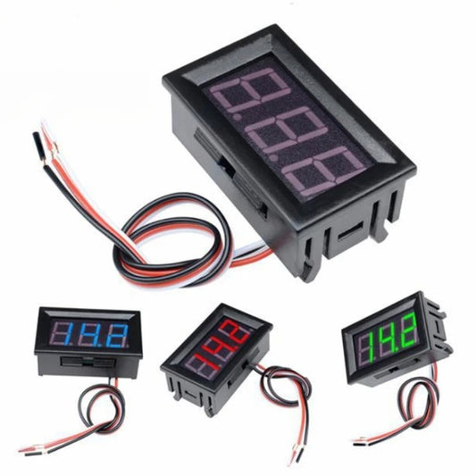 0V-30V 3 Wire DC Voltmeter Terminal 0.56 Inch LED Digital Voltmeter Accessories Reverse Connection Protection, Color: Blue - Current & Voltage Tester by buy2fix | Online Shopping UK | buy2fix