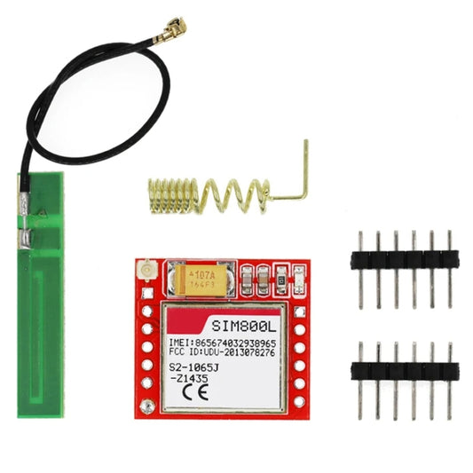 SIM800L GPRS Adapter Board GSM Module Micro SIM Card Core Board GSM Mod(With Antenna) - Arduino Nucleo Accessories by buy2fix | Online Shopping UK | buy2fix