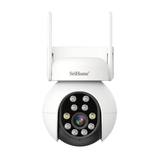 SriHome SH052 Wifi 5MP Wireless PTZ IP AI Auto Tracking Sound&Light Alarm Starlight Color Night Vision Outdoors Surveillance Camera, Plug: AU - Dome Camera by SriHome | Online Shopping UK | buy2fix
