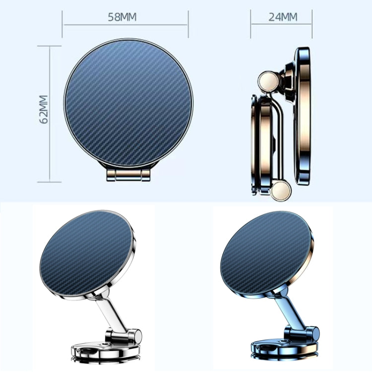 Magnetic Car Mobile Phone Adhesive Folding Navigation Holder(Black) by buy2fix