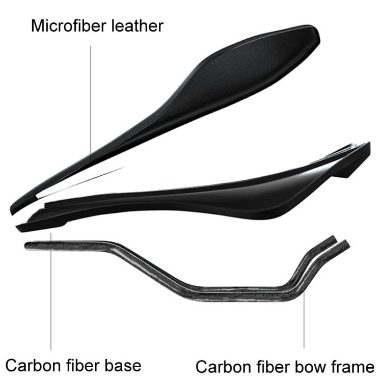 ENLEE E-ZD412 Bicycle Carbon Fiber Cushion Outdoor Riding Mountain Bike Saddle, Style: Skull by ENLEE
