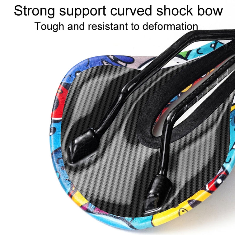 ENLEE E-ZD412 Bicycle Carbon Fiber Cushion Outdoor Riding Mountain Bike Saddle, Style: Skull by ENLEE