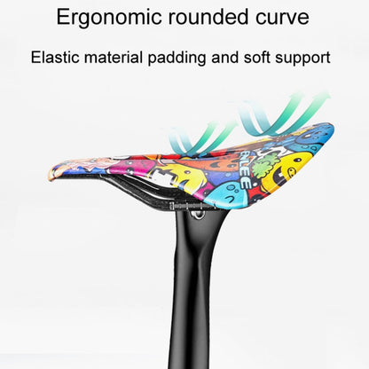 ENLEE E-ZD412 Bicycle Carbon Fiber Cushion Outdoor Riding Mountain Bike Saddle, Style: Devil by ENLEE