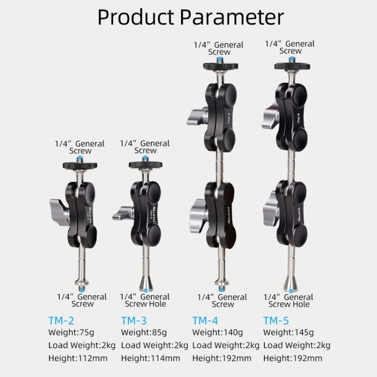 XILETU TM Series Magic Arm With Dual Ballhead Camera Video Monitor Mount Adapter TM-3 by buy2fix