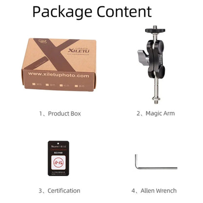 XILETU TM Series Magic Arm With Dual Ballhead Camera Video Monitor Mount Adapter TM-3 by buy2fix