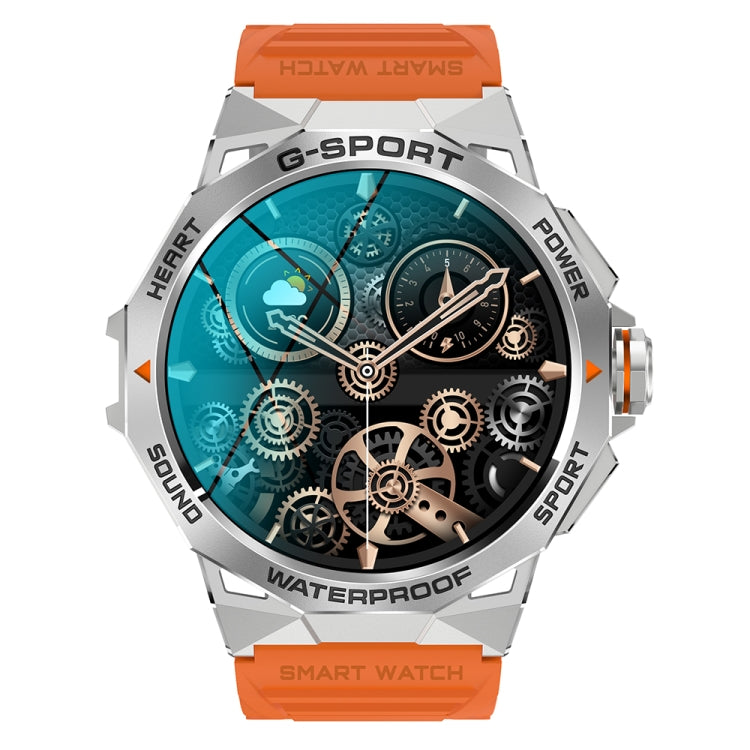 K62 1.43 Inch Waterproof Bluetooth Call Weather Music Smart Sports Watch, Color: Orange by buy2fix