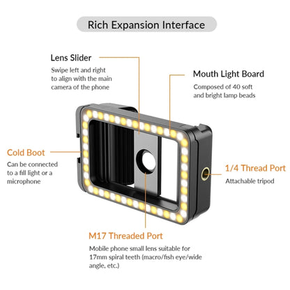 APEXEL  Multifunctional Fill Light Phone Clip With 1/4 Inch & M17 M37 Thread Tnterface APL-FL.23 - Selfie Light by APEXEL | Online Shopping UK | buy2fix