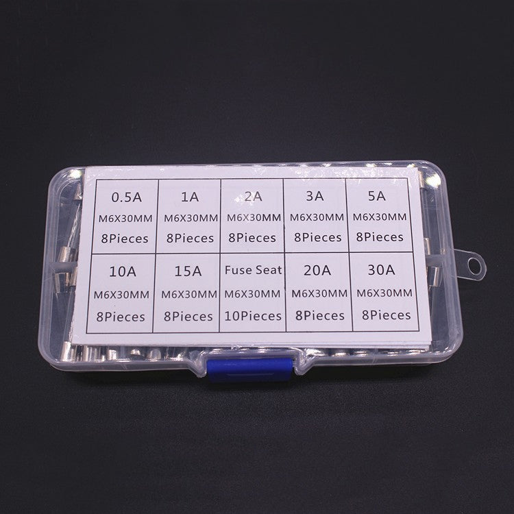 72pcs /Box 6x30mm Glass Fuse 0.5A-30A Insurance Pipe / by buy2fix
