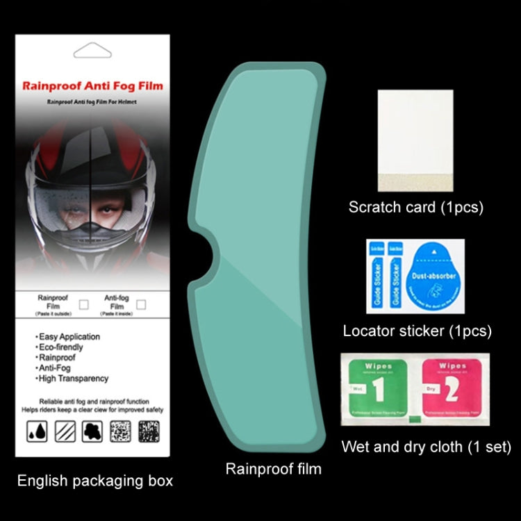 Travel Motorcycle Helmet Rainproof and Anti-fog Film, Style: Paste Inside(English Box) - Others by buy2fix | Online Shopping UK | buy2fix