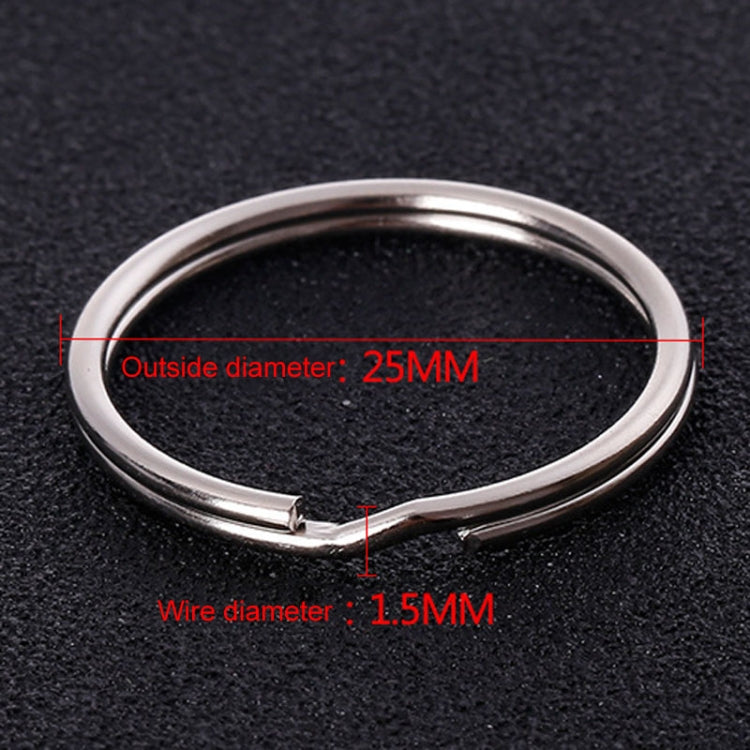 10pcs 1.5 X 25mm Key Holder Ring Metal Key Chain Charm Ring by buy2fix