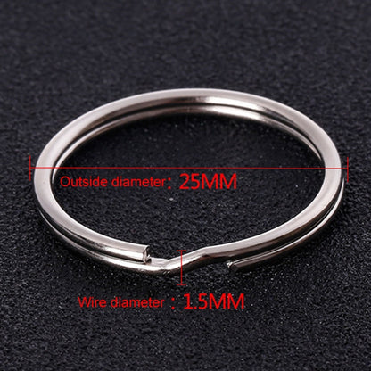 10pcs 1.5 X 25mm Key Holder Ring Metal Key Chain Charm Ring by buy2fix