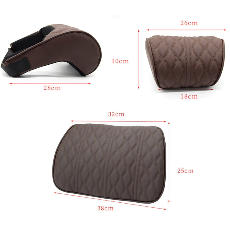 Car Seat Memory Foam Support Cushion, Color: Coffee Headrest by buy2fix