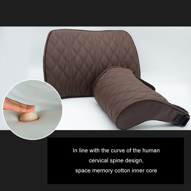 Car Seat Memory Foam Support Cushion, Color: Coffee Waist Support by buy2fix